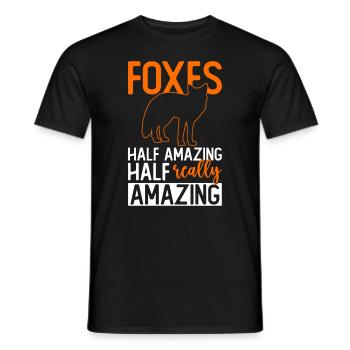 Lustige Geschenke für Fuchsliebhaber - Männer T-Shirt - Schwarz - Vorne - AI Model Male 178 light (178cm)