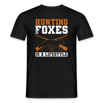 Fuchsjagd Geschenke - Männer T-Shirt - Schwarz - Vorne - AI Model Male 178 light (178cm)