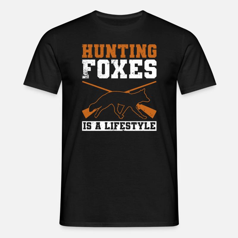 Fuchsjagd Geschenke - Männer T-Shirt - Schwarz