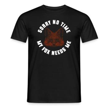 Funny Gifts for Fox Lovers - Men's T-Shirt - black - Front - AI Model Male 178 light (178cm)