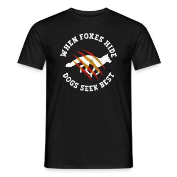 Fuchsjagd Geschenke Jagdhund - Männer T-Shirt - Schwarz - Vorne - AI Model Male 178 light (178cm)