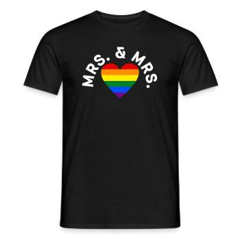 Gay Pride Wedding Lesbian Gay Marriage - Men's T-Shirt - black - Front - AI Model Male 178 light (178cm)