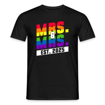 Gay Pride Lesbisch 2025 Hochzeit Homo-Ehe - Männer T-Shirt - Schwarz - Vorne - AI Model Male 178 light (178cm)