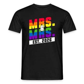 Mariage Gay Pride 2026 Mariage Gay Lesbien - T-shirt homme - noir - Devant - AI Model Male 178 light (178cm)