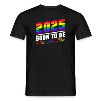 Gay Pride Wedding 2025 Lesbische Homo-Ehe - Männer T-Shirt - Schwarz - Vorne - AI Model Male 178 light (178cm)