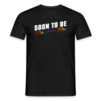 Gay Pride Wedding Lesbian Gay Marriage - Men's T-Shirt - black - Front - AI Model Male 178 light (178cm)