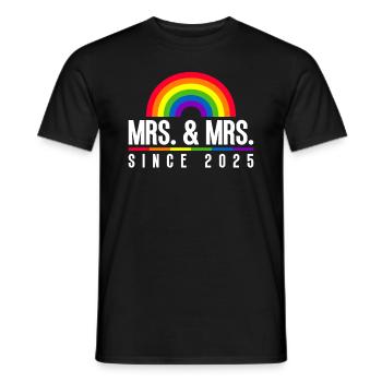 Gay Pride Hochzeit Lesbisch 2025 Homo-Ehe - Männer T-Shirt - Schwarz - Vorne - AI Model Male 178 light (178cm)
