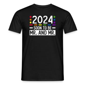 Mariage Gay Pride 2024 Mariage gay - T-shirt homme - noir - Devant - AI Model Male 178 light (178cm)