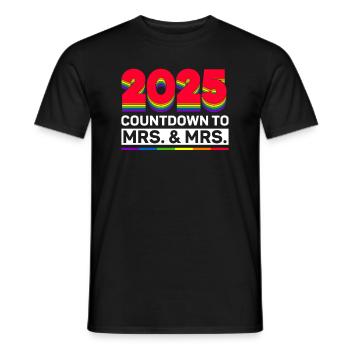 Gay Pride Lesbische Hochzeit 2025 Homo-Ehe - Männer T-Shirt - Schwarz - Vorne - AI Model Male 178 light (178cm)