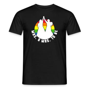 Gay Pride Lesbian Wedding Gay Marriage - Men's T-Shirt - black - Front - AI Model Male 178 light (178cm)