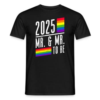 Mariage Gay Pride 2025 Mariage gay - T-shirt homme - noir - Devant - AI Model Male 178 light (178cm)