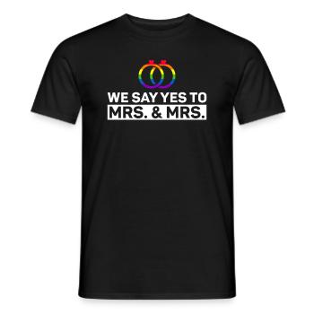 Gay Pride Lesbische Hochzeit Homo-Ehe - Männer T-Shirt - Schwarz - Vorne - AI Model Male 178 light (178cm)