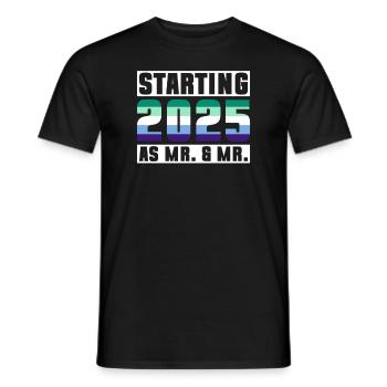 Mariage Gay Pride 2025 Mariage gay - T-shirt homme - noir - Devant - AI Model Male 178 light (178cm)
