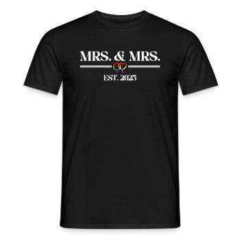 Gay Pride Lesbische Hochzeit 2025 Homo-Ehe - Männer T-Shirt - Schwarz - Vorne - AI Model Male 178 light (178cm)