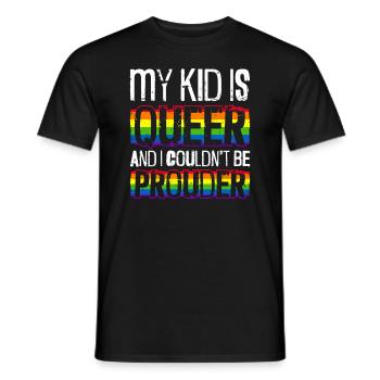 Gay Pride Fiers Parents Fils Gay - T-shirt homme - noir - Devant - AI Model Male 178 light (178cm)
