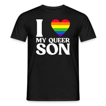 Gay Pride Fiers Parents Fils Gay - T-shirt homme - noir - Devant - AI Model Male 178 light (178cm)