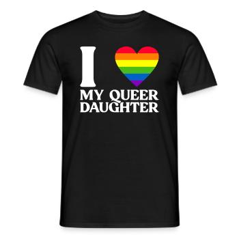 Gay Pride Fiers Parents Fils Gay - T-shirt homme - noir - Devant - AI Model Male 178 light (178cm)