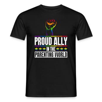 Gay Pride Fiers Parents Fils Gay - T-shirt homme - noir - Devant - AI Model Male 178 light (178cm)