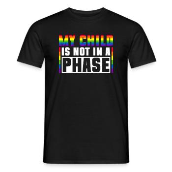 Gay Pride Fiers Parents Fils Gay - T-shirt homme - noir - Devant - AI Model Male 178 light (178cm)