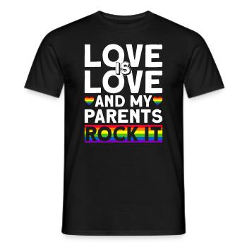 Gay Pride Parents queer Mariage gay - T-shirt homme - noir - Devant - AI Model Male 178 light (178cm)