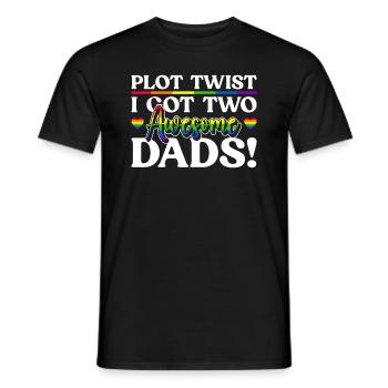 Schwuler Vater Ally Dad Vatertag - Männer T-Shirt - Schwarz - Vorne - AI Model Male 178 light (178cm)
