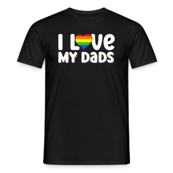 Gay Papa Allié Papa Fête des Pères - T-shirt homme - noir - Devant - AI Model Male 178 light (178cm)