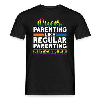 Schwule Eltern Schwulenstolz Familie Queer-Eltern - Männer T-Shirt - Schwarz - Vorne - AI Model Male 178 light (178cm)