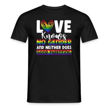 Schwule Eltern Schwulenstolz Familie Queer-Eltern - Männer T-Shirt - Schwarz - Vorne - AI Model Male 178 light (178cm)