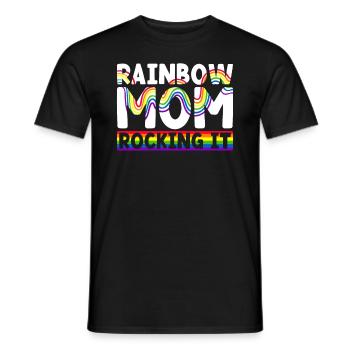 Gay Mom Lesbian Mothers Mothers Day - Men's T-Shirt - black - Front - AI Model Male 178 light (178cm)