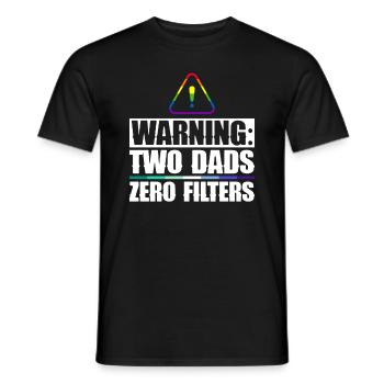 Gay Papa Allié Papa Fête des Pères - T-shirt homme - noir - Devant - AI Model Male 178 light (178cm)