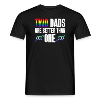 Gay Papa Allié Papa Fête des Pères - T-shirt homme - noir - Devant - AI Model Male 178 light (178cm)