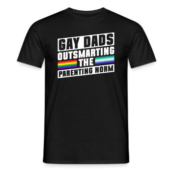 Gay Papa Allié Papa Fête des Pères - T-shirt homme - noir - Devant - AI Model Male 178 light (178cm)