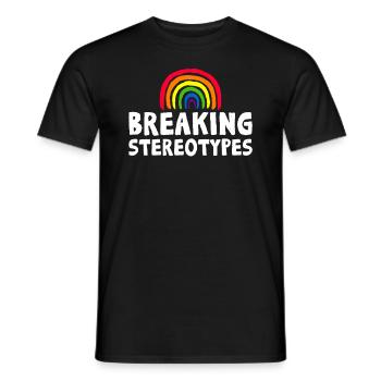 Gay Papa Allié Papa Fête des Pères - T-shirt homme - noir - Devant - AI Model Male 178 light (178cm)