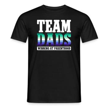 Gay Papa Allié Papa Fête des Pères - T-shirt homme - noir - Devant - AI Model Male 178 light (178cm)