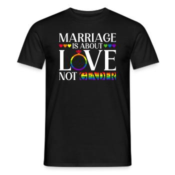 Mariage Gay Pride Mariage Gay - T-shirt homme - noir - Devant - AI Model Male 178 light (178cm)