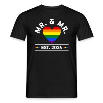 Gay Pride Wedding 2026 Gay Marriage - Men's T-Shirt - black - Front - AI Model Male 178 light (178cm)