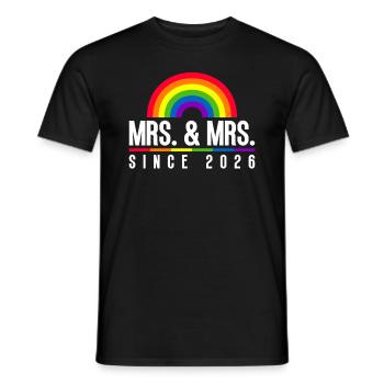 Gay Pride Mariage Lesbienne 2026 Mariage Gay - T-shirt homme - noir - Devant - AI Model Male 178 light (178cm)