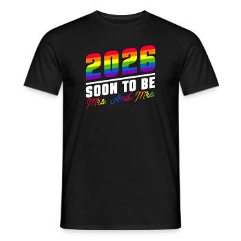 Gay Pride Wedding 2026 Lesbian Gay Marriage - Men's T-Shirt - black - Front - AI Model Male 178 light (178cm)