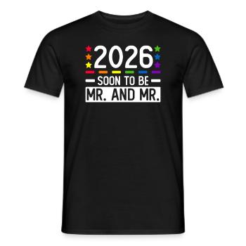 Gay Pride 2026 Mariage Mariage gay - T-shirt homme - noir - Devant - AI Model Male 178 light (178cm)