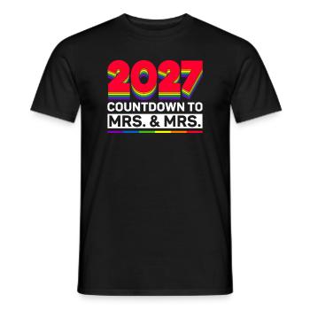 Gay Pride 2027 Mariage Mariage gay - T-shirt homme - noir - Devant - AI Model Male 178 light (178cm)