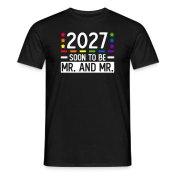 Gay Pride 2027 Mariage Mariage gay - T-shirt homme - noir - Devant - AI Model Male 178 light (178cm)