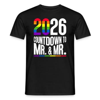 Gay Pride 2026 Mariage Mariage gay - T-shirt homme - noir - Devant - AI Model Male 178 light (178cm)
