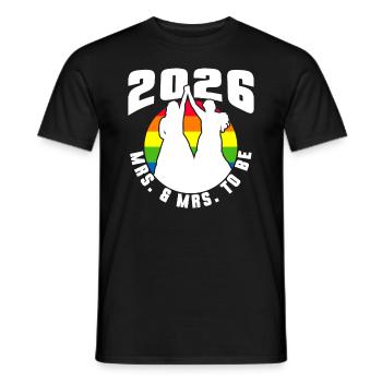 Gay Pride 2026 Mariage Mariage gay - T-shirt homme - noir - Devant - AI Model Male 178 light (178cm)