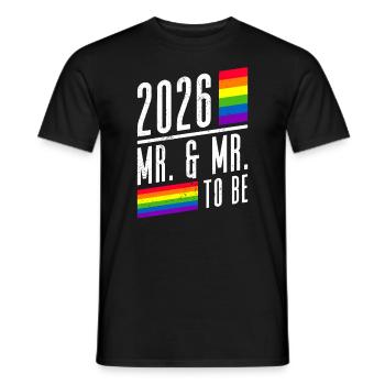 Gay Pride 2026 Mariage Mariage gay - T-shirt homme - noir - Devant - AI Model Male 178 light (178cm)