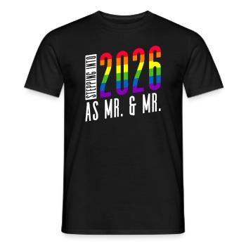 Gay Pride 2026 Mariage Mariage gay - T-shirt homme - noir - Devant - AI Model Male 178 light (178cm)