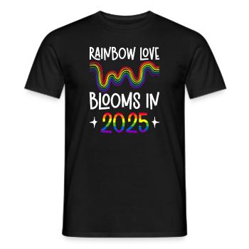 Gay Pride 2025 Hochzeit Homo-Ehe - Männer T-Shirt - Schwarz - Vorne - AI Model Male 178 light (178cm)