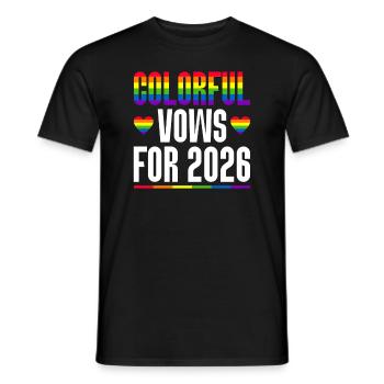 Gay Pride 2026 Wedding Gay Marriage - Men's T-Shirt - black - Front - AI Model Male 178 light (178cm)