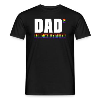 Schwuler Vater Ally Dad Vatertag - Männer T-Shirt - Schwarz - Vorne - AI Model Male 178 light (178cm)