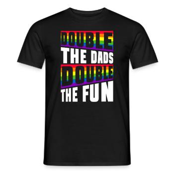 Gay Papa Allié Papa Fête des Pères - T-shirt homme - noir - Devant - AI Model Male 178 light (178cm)