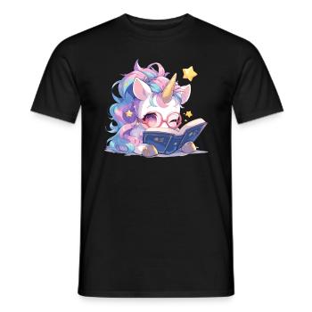 Einhorn Kawaii Japanisch - Männer T-Shirt - Schwarz - Vorne - AI Model Male 178 light (178cm)